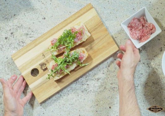 Open-Faced Sandwich with Black Truffle Salami - Angel's Salumi & Truffles