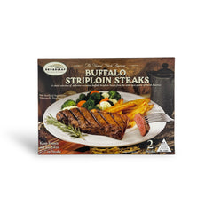 Buffalo Striploin Steaks - 100% Natural