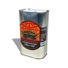 Maison Crayssac Black Truffle Olive Oil, 500ml, blending Extra Virgin Olive Oil with Black Truffle Aroma and Truffle Peelings, ideal for infusing soups, salads, and gourmet dishes.