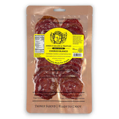 Angel’s Salumi and Truffles – Pre-Sliced Chorizo Blanco Salami, 3oz, with Garlic, Paprika, and Spices