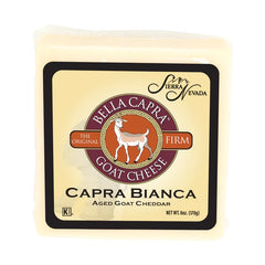 Capra Bianca Aged Goat Cheddar Cheese (6oz)