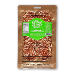 Angel’s Salumi and Truffles – Pre-Sliced Soppressata Piccante Salami, 3oz, Spicy Italian-Style, 100% Berkshire Pork