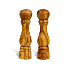 Rustic Olive Wood Salt or Pepper Mill (8.5"H x 2.25"D)