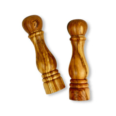 Rustic Olive Wood Salt or Pepper Mill (8.5"H x 2.25"D)