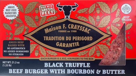 Black Truffle Burger - 100% Grass-Fed Angus Beef - Angel's Salumi & Truffles