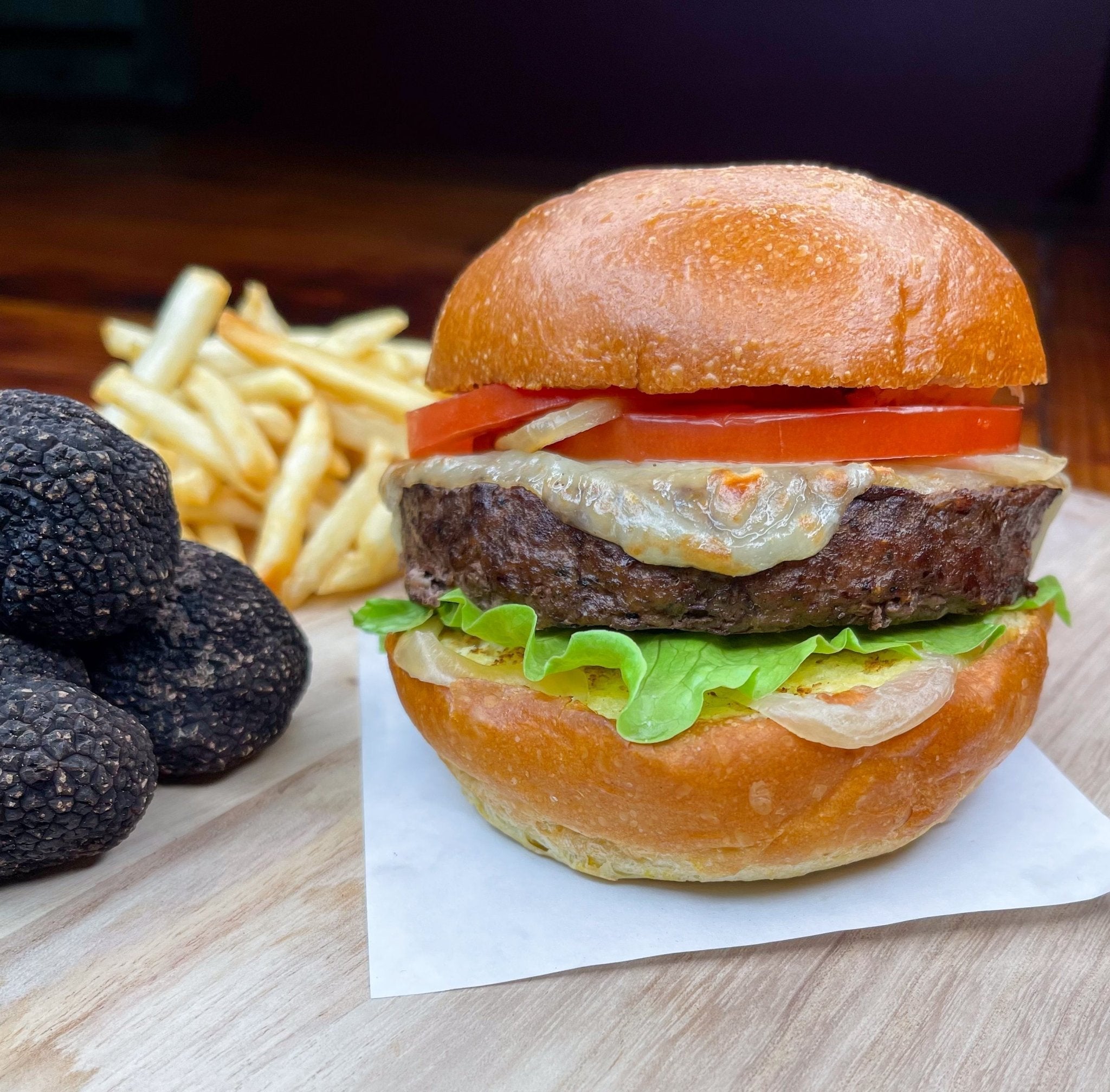 Black Truffle Burger - 100% Grass-Fed Angus Beef - Angel's Salumi & Truffles