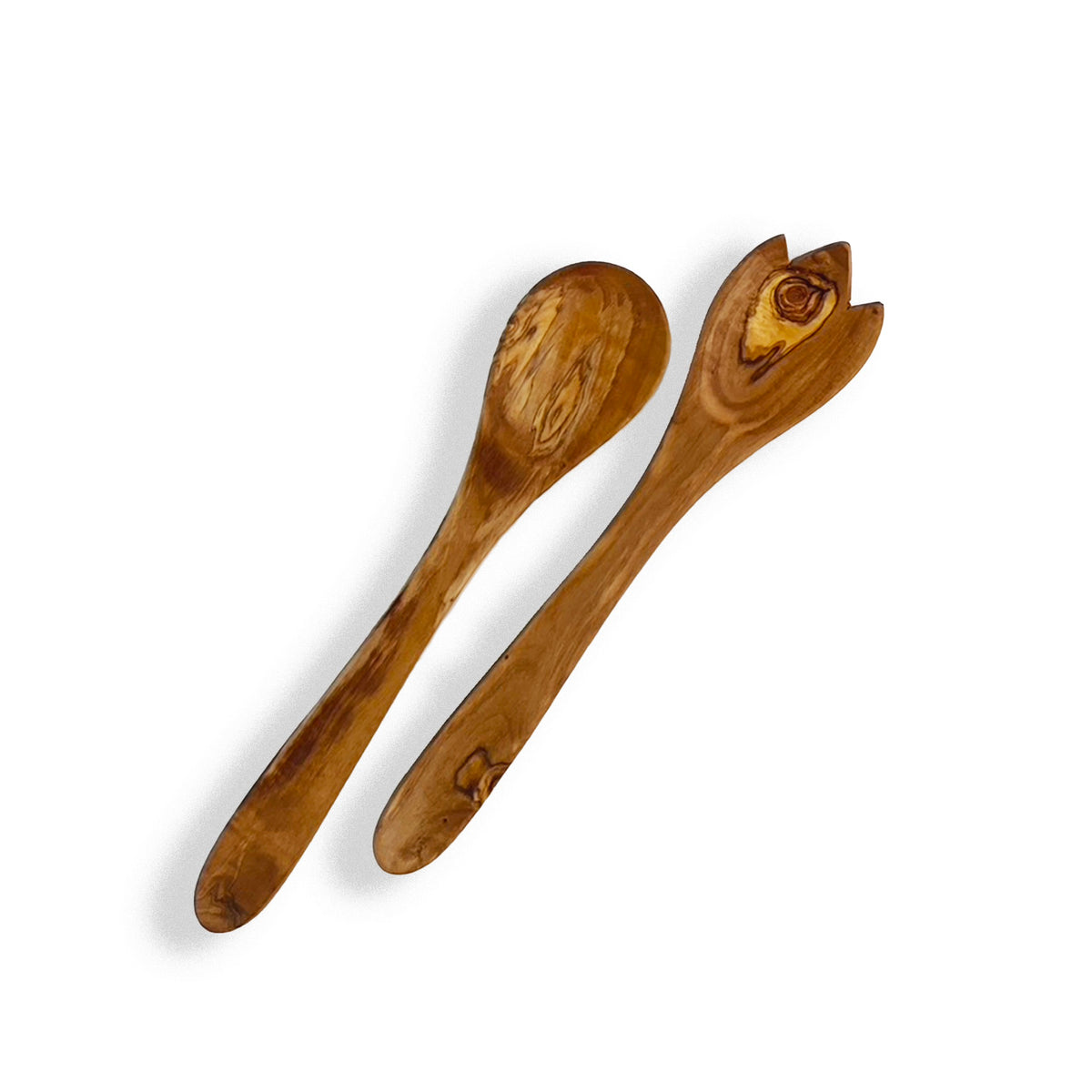 Olive Wood Salad Serving Set (2-Piece Set, 12in)